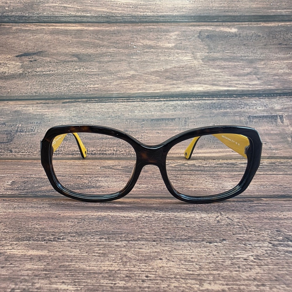 Coach HC 8001 L001 Emma Dark Tortoise Yellow Eyeglass Frames 57-17-135